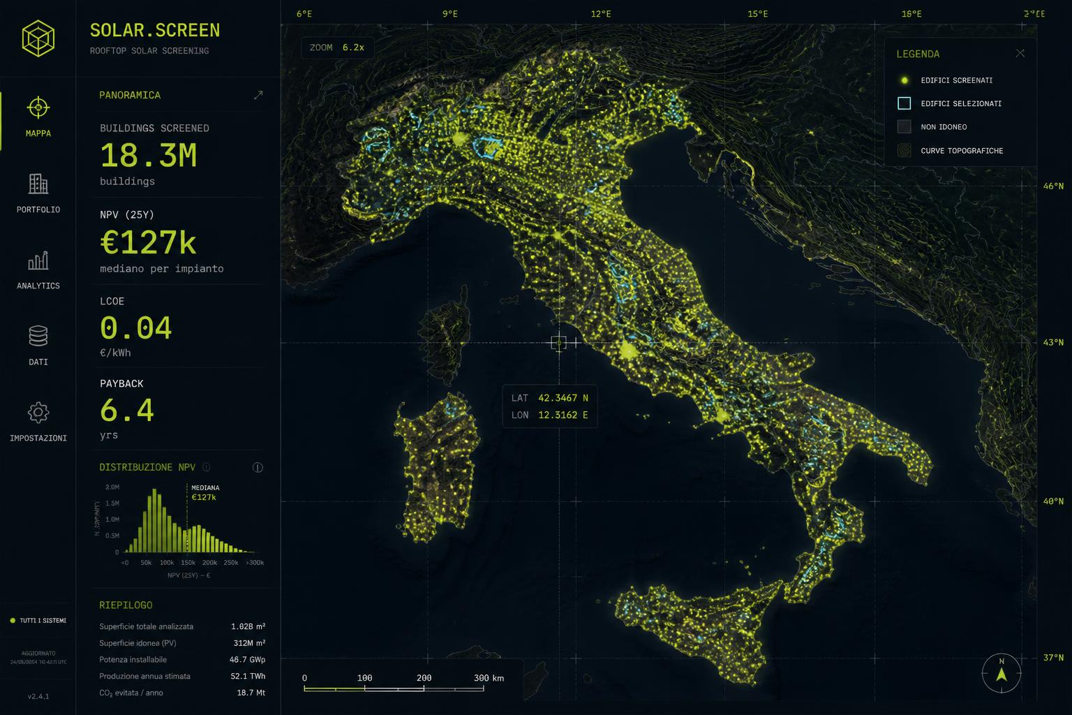 Solar Prospect — National rooftop screening map of Italy
